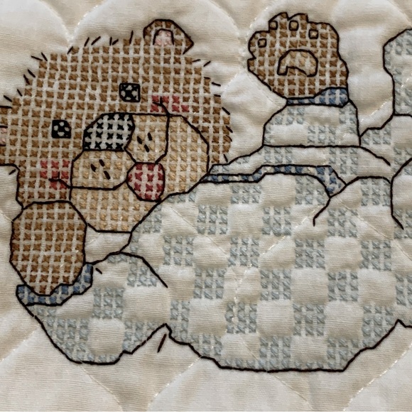 Handmade Cross Stitch Baby Bib Set Bundle - Picture 8 of 13